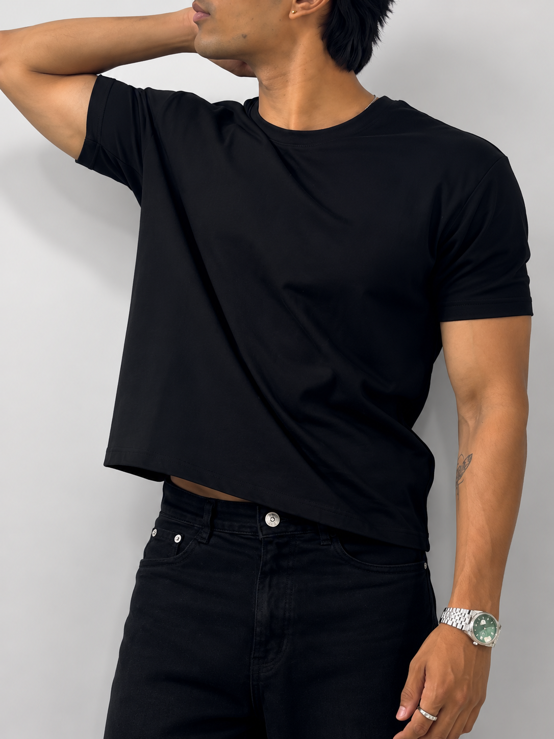 KAAFI Crop Tee — Black