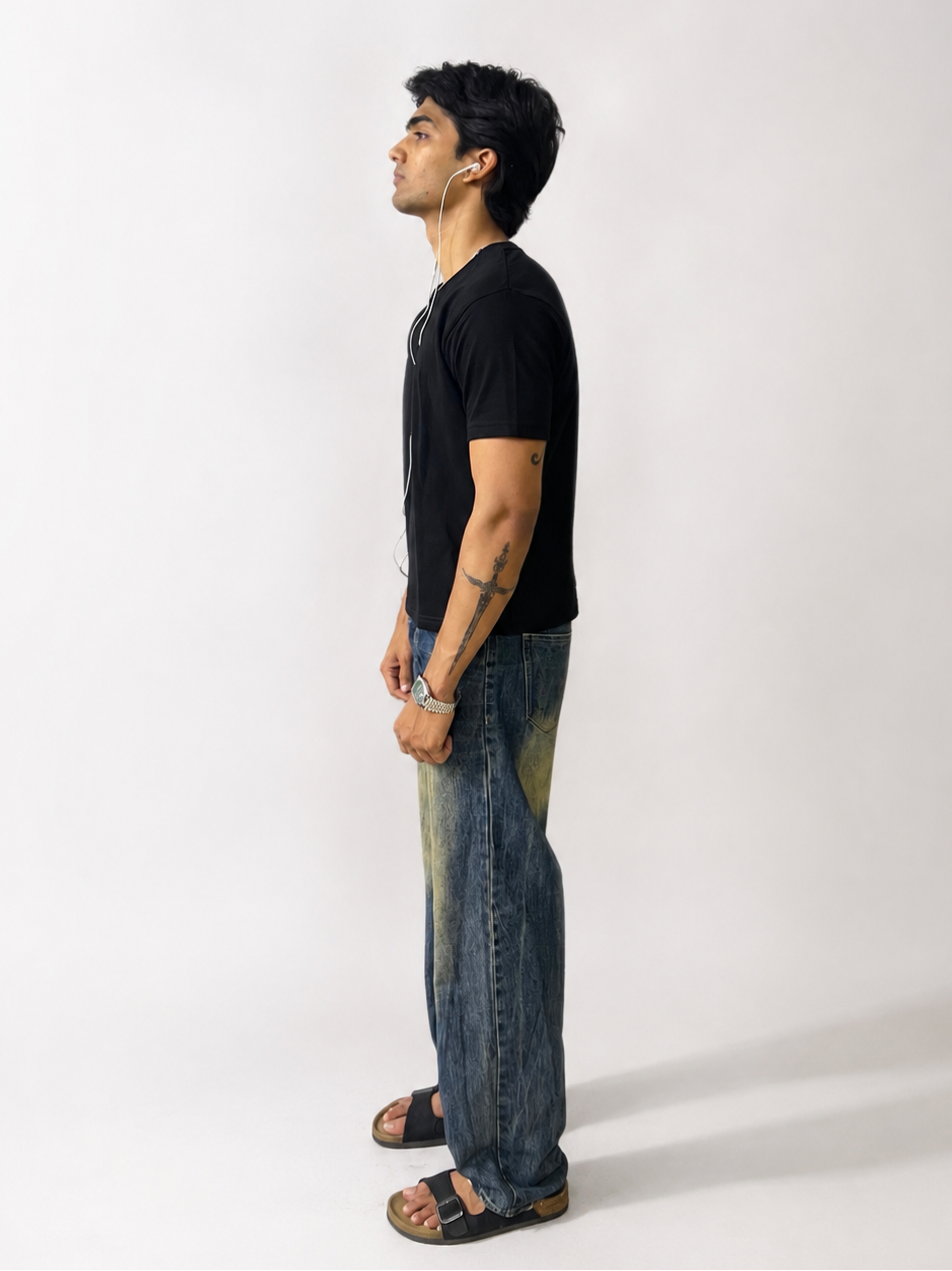 KAAFI Crop Tee — Black