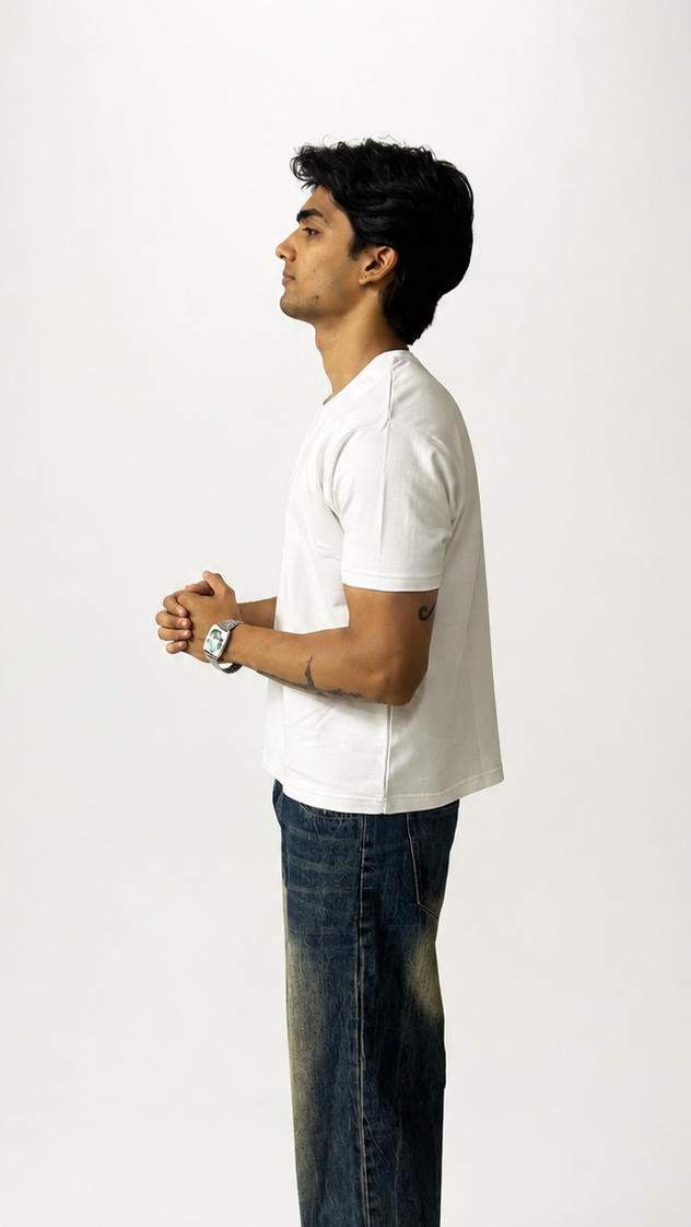 KAAFI Crop Tee — White