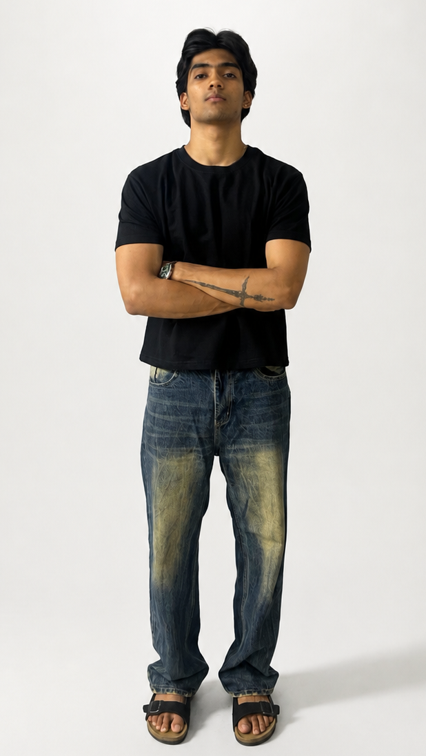 KAAFI Crop Tee — Black