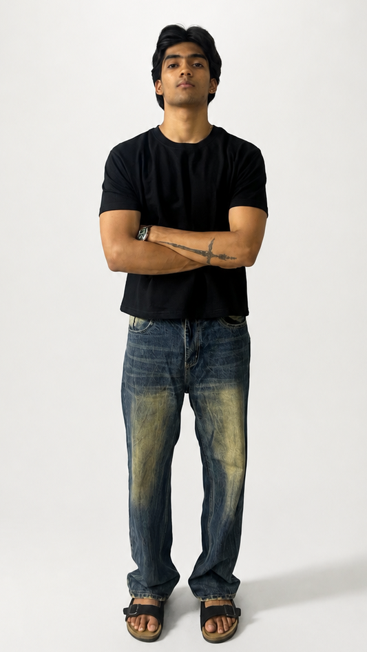 KAAFI Crop Tee — Black